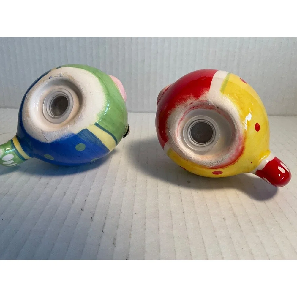 Anthropomorphic Colorful beach tropical ocean Fish Salt Pepper Shakers
